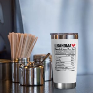 NewEleven Gifts For Grandma - Grandma Gifts From Granddaughter, Grandson - Unique Birthday Present Ideas For Grandma, Nana, Gigi, Mimi, Grammy From Grandchildren, Grandchild - 20 Oz Tumbler