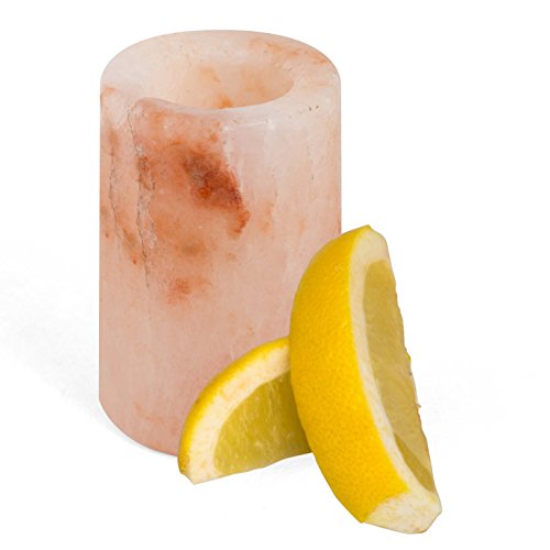 D'Eco Himalayan Salt Shot Glasses (4 Pack) - Hand-Carved 3" All-Natural Pink Salt Tequila Shooters - Add light salt flavor to any drink without the mess - Holiday Party Exchange & Christmas Gift Idea
