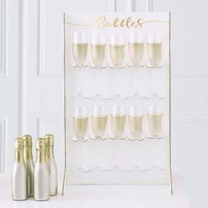 ginger ray prosecco champagne bubbly drinks wall drink holder wedding party decoration, 1.8 l x 39.0 h x 32.0 w (centimeters),white