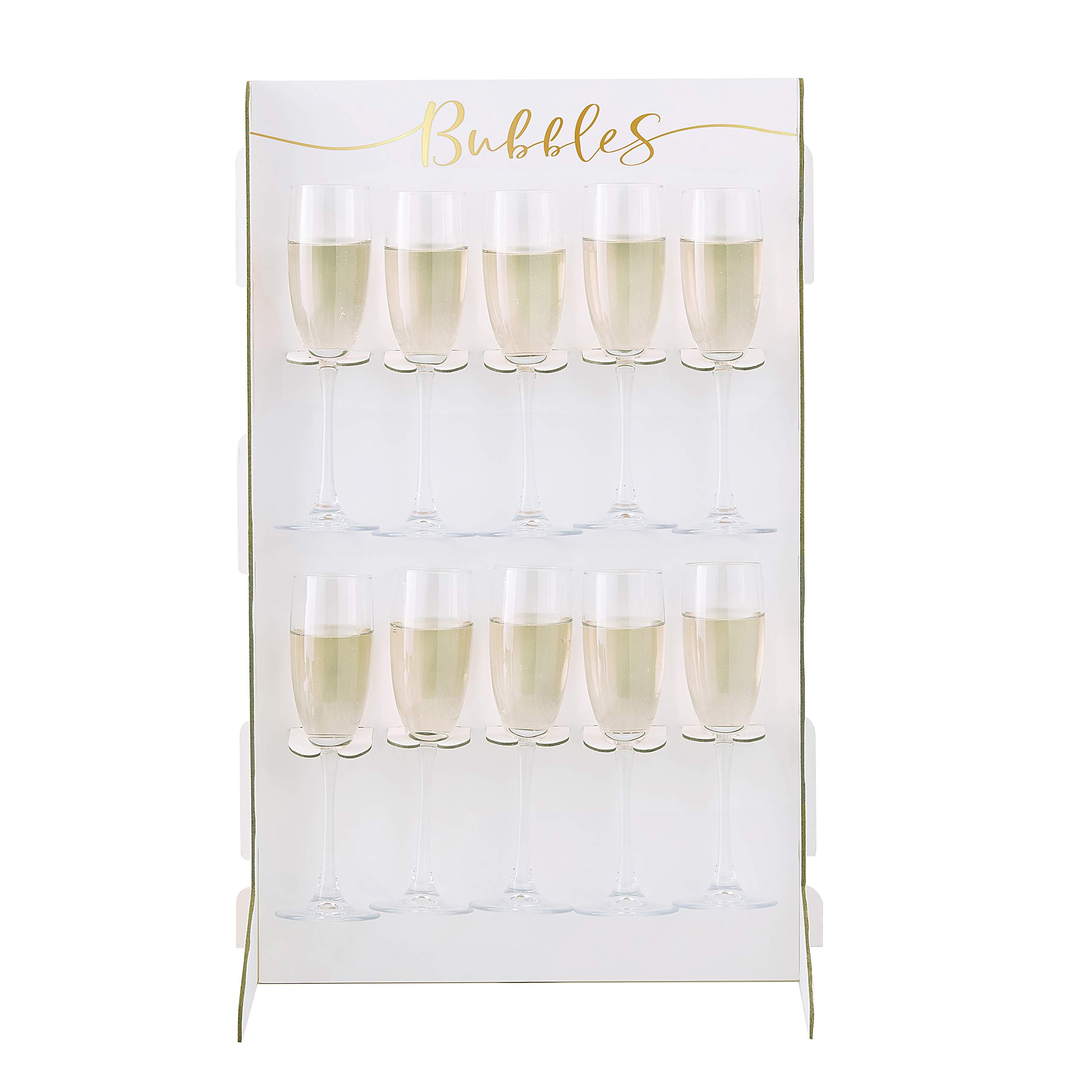 Ginger Ray Prosecco Champagne Bubbly Drinks Wall Drink Holder Wedding Party Decoration, 1.8 L x 39.0 H x 32.0 W (centimeters),White