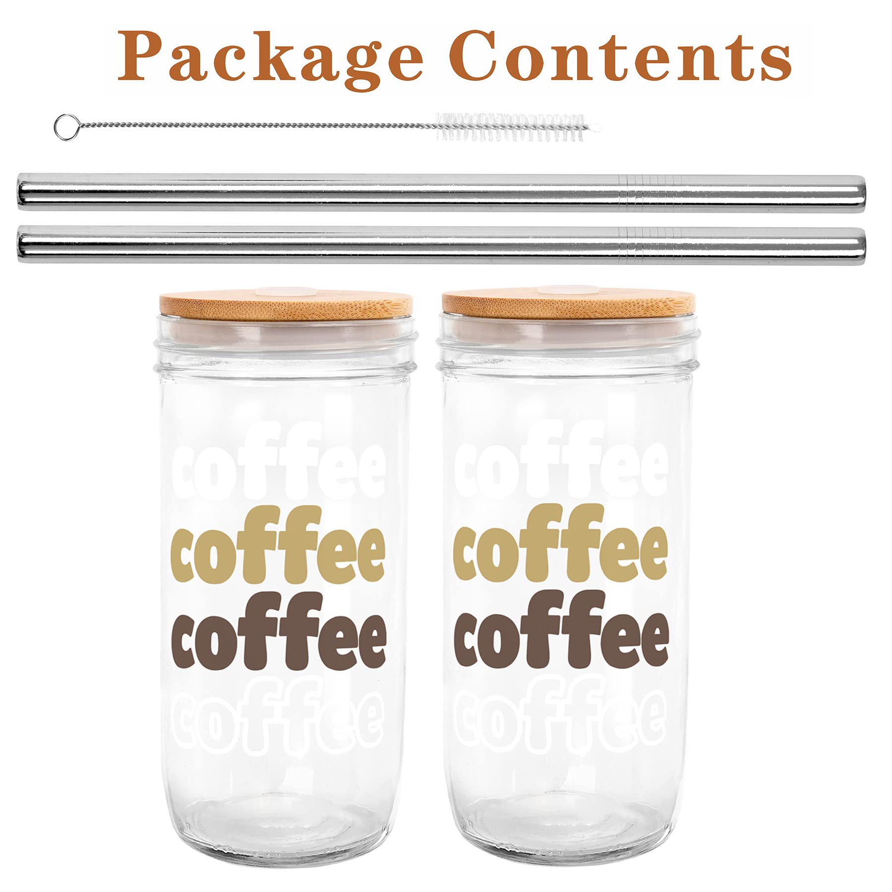 ANOTION Mom Coffee Mug, Mama Needs Coffee 24oz Wide Mason Jar with Lid and Straw Iced Coffee cups with Coffee Socks Gift for Mom Novelty Birthday Gift for Mom New Mom Gift