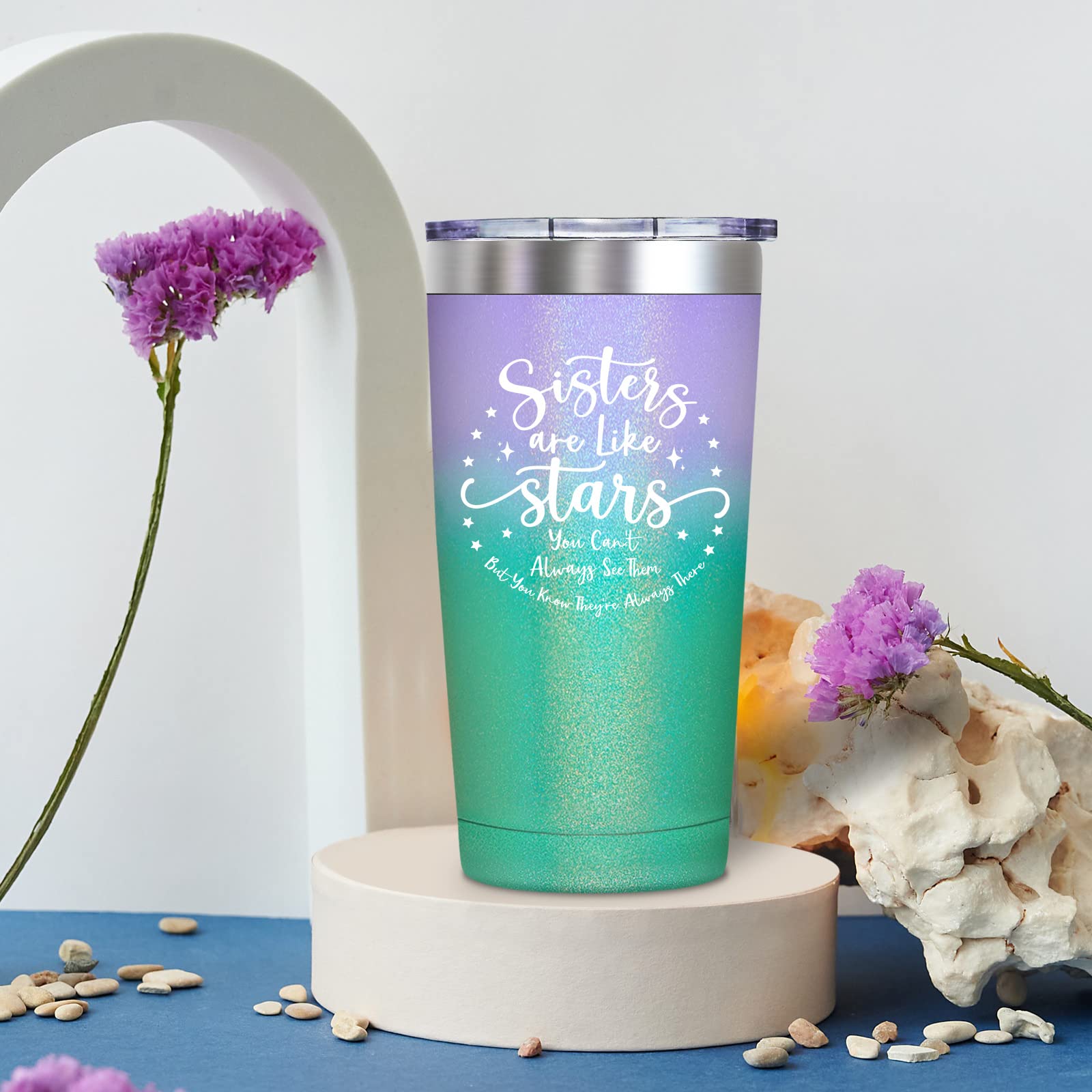SpenMeta Sisters Gifts from Sister - Unique Gifts for Sister, Funny Sister Birthday Gifts from Sister, Little Sister, Big Sister Present Ideas Christmas Graduation Gift - Cup Tumbler