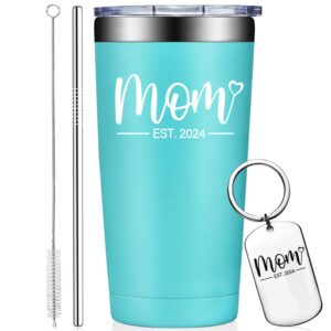 new mom gifts - best expecting mom gifts for women - mom est. 2024-1st mothers day gift for new mom, new mommy, mom to be, promoted to mom - first time mom tumbler cup 20oz