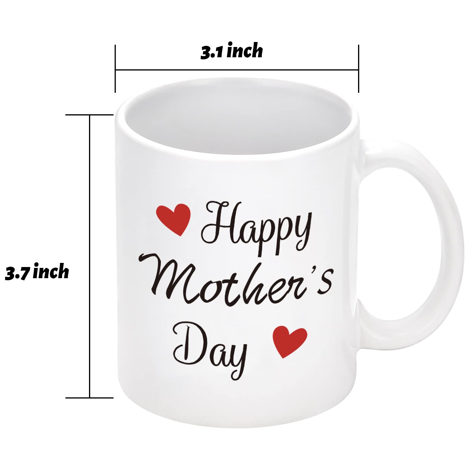 Cabtnca Happy Mother's Day Mug, Mothers Day Gifts for Mom Grandma, Mom Gifts from Daughter Son, Mom Gift, Grandma Mom Mug, Bonus Mom Mother in Law New Mom Aunt Sis Mothers Day Gifts, 11Oz