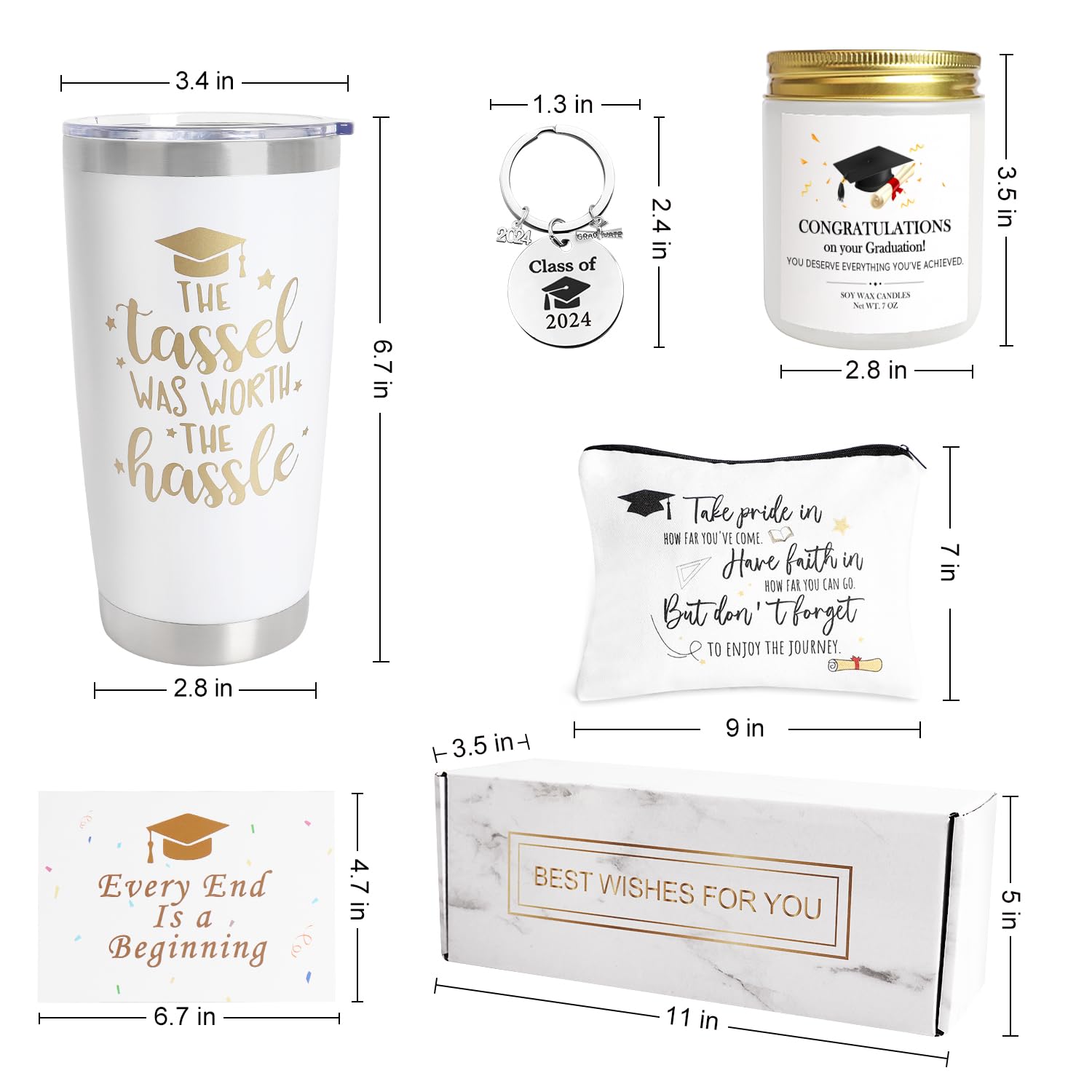 UAREHIBY Graduation Gifts for Her 2024,20 OZ Wine Tumbler Graduation Gifts for Senior College,Funny Graduation Gifts for Him,Congratulations Gifts for Nephew Niece Brother Sister Son Daughter