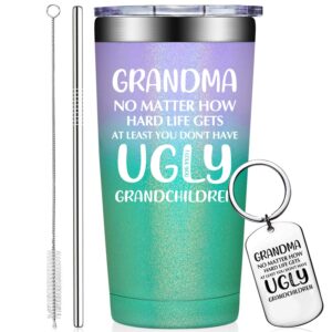 grifarny grandma gifts, gifts for grandma from granddaughter, grandson, grandchildren，grandkids - christmas mothers day birthday gifts for grandma, grandmother - grandma tumbler cup 20oz