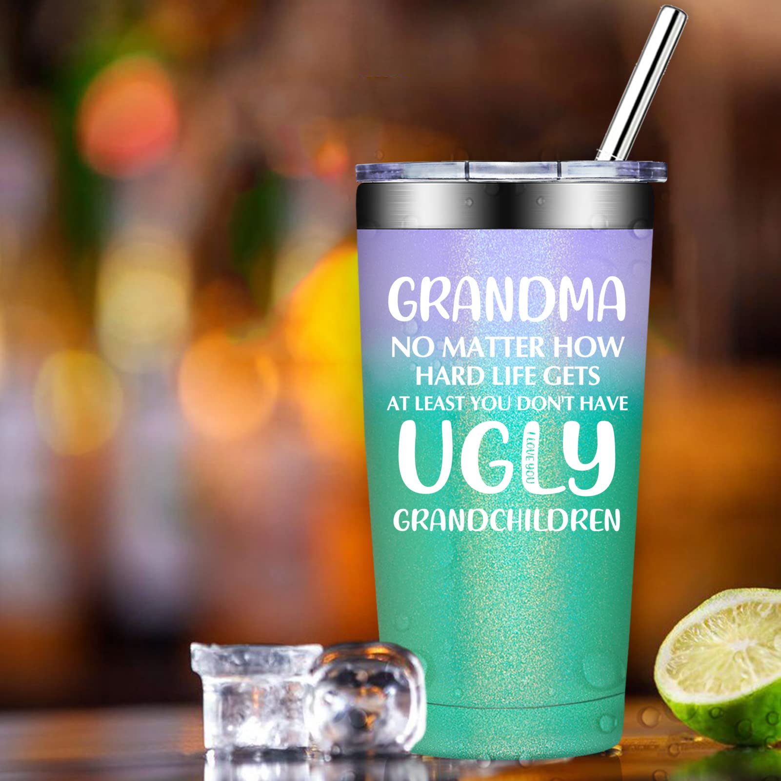 Grifarny Grandma Gifts, Gifts for Grandma from Granddaughter, Grandson, Grandchildren，Grandkids - Christmas Mothers Day Birthday Gifts for Grandma, Grandmother - Grandma Tumbler Cup 20oz