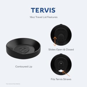 Tervis Peanuts - Felt Tumbler with Emblem and Black Lid 16oz, Clear