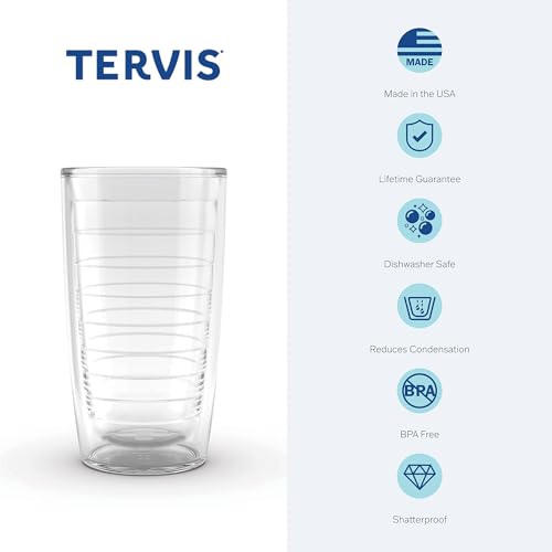 Tervis Peanuts - Felt Tumbler with Emblem and Black Lid 16oz, Clear