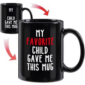 lozache my favorite child gave me this coffee mug, funny color changing mug for mom & dad for mothers & fathers gifts from kids daughter son, birthday present gifts idea for her him women men, 11oz