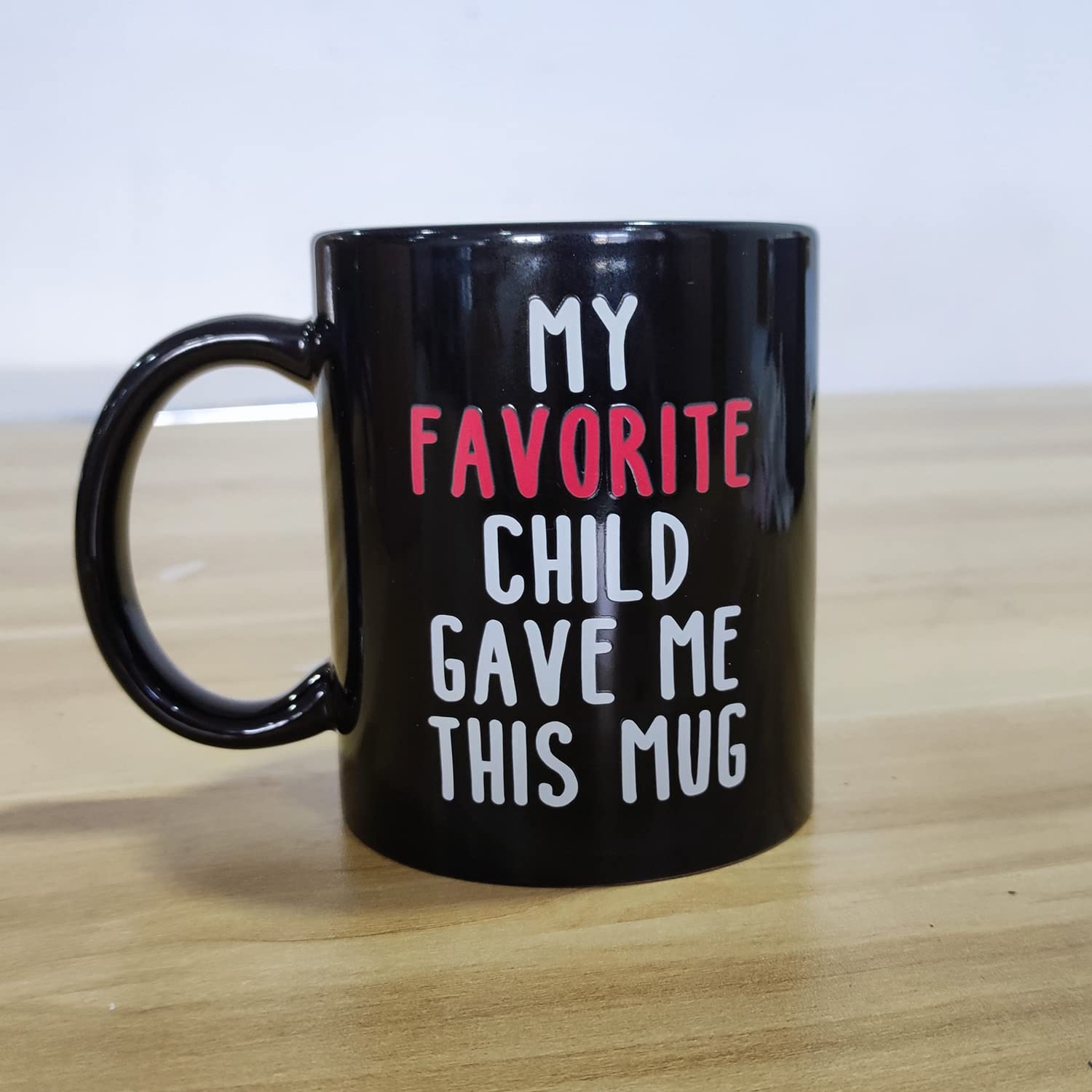 LOZACHE My Favorite Child Gave Me This Coffee Mug, Funny Color Changing Mug for Mom & Dad for Mothers & Fathers Gifts from Kids Daughter Son, Birthday Present Gifts Idea for Her Him Women Men, 11oz