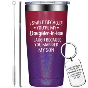 grifarny daughter in law gifts from mother in law - mothers day christmas birthday gifts for daughter in law - daughter-in-law tumbler cup 20oz