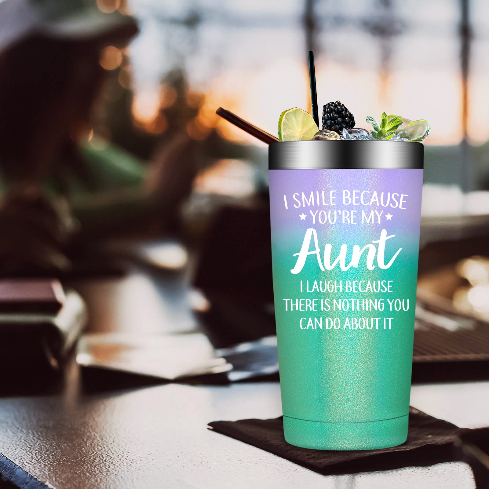 Grifarny Aunt Gifts from Niece, Nephew - Christmas Mothers Day Birthday Gifts for Auntie, New Aunt, Aunt Again, First Time Aunt, Aunt to Be - Aunt Tumbler Cup 20oz