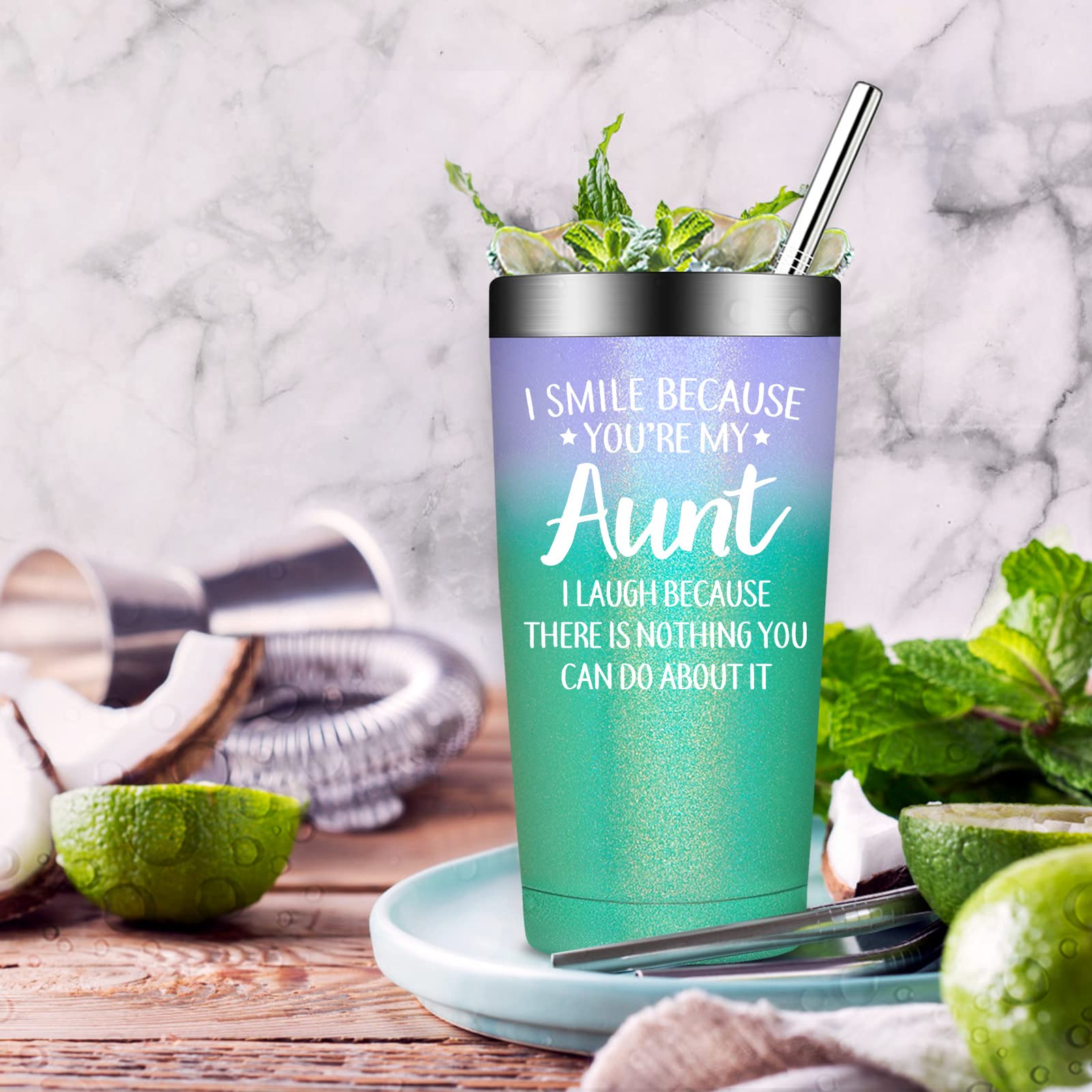 Grifarny Aunt Gifts from Niece, Nephew - Christmas Mothers Day Birthday Gifts for Auntie, New Aunt, Aunt Again, First Time Aunt, Aunt to Be - Aunt Tumbler Cup 20oz