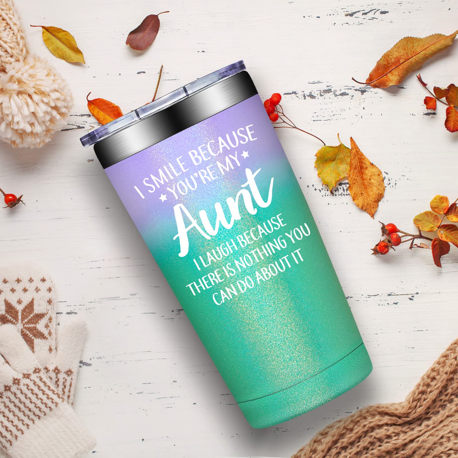 Grifarny Aunt Gifts from Niece, Nephew - Christmas Mothers Day Birthday Gifts for Auntie, New Aunt, Aunt Again, First Time Aunt, Aunt to Be - Aunt Tumbler Cup 20oz