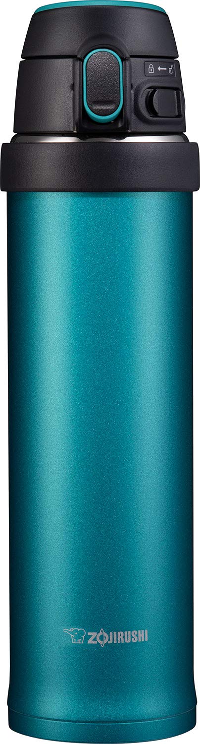 Zojirushi SM-QHE60GK, Flip-and-Go Stainless Mug, 20-Ounce, Teal