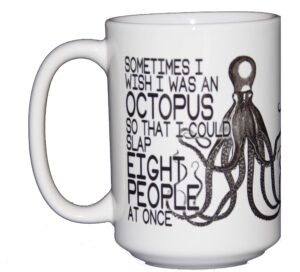 15oz octopus slap funny coffee mug - inappropriate humor (octopus slap)