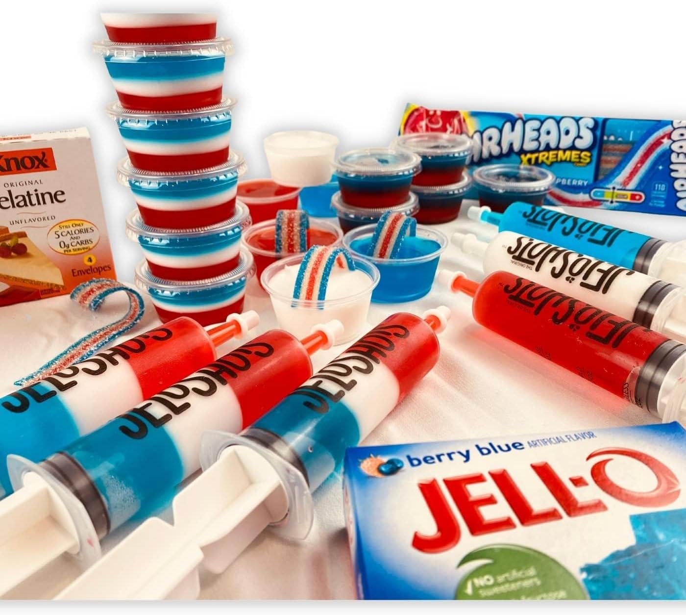 Jello Shot Syringes by JeloShots 32 Pack - Free Recipe eBook, Prewashed & Ready to Use, Jelly Shot Syringes for St. Patrick's Day, Nurses, Graduation, and Bachelorette Parties, Halloween Party Fun