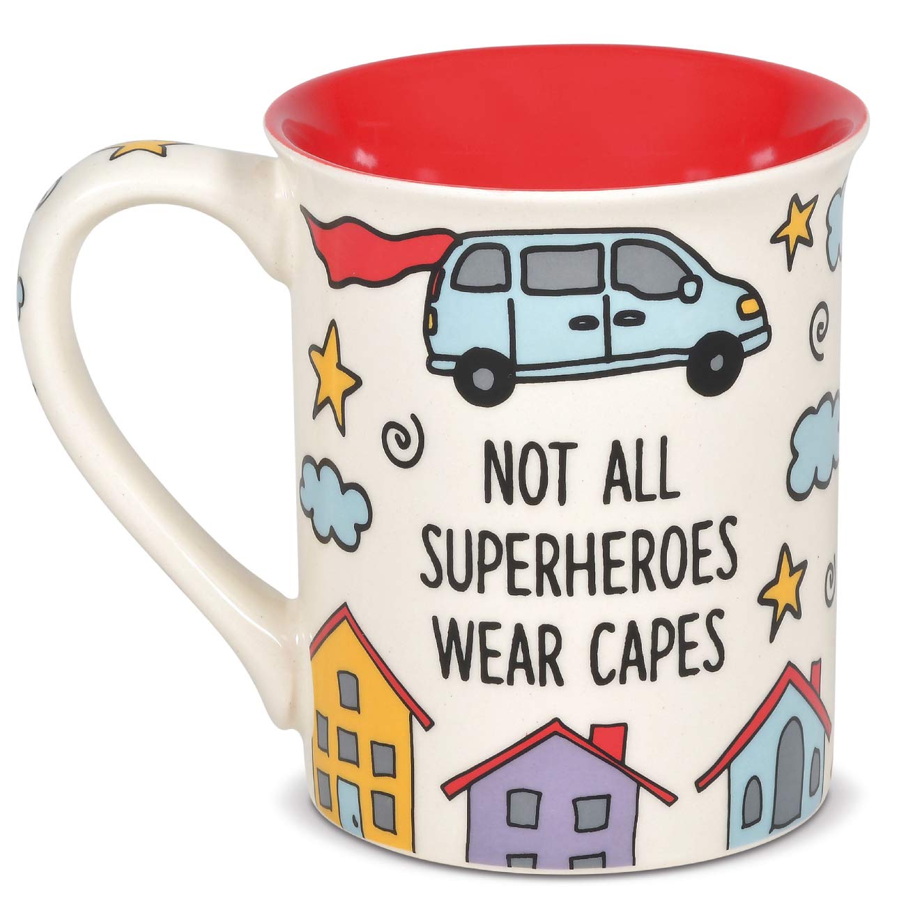 Enesco Our Name is Mud Super Mom Coffee Mug, 1 Count (Pack of 1), Multicolor