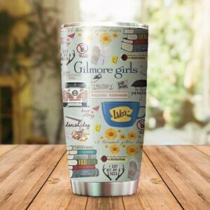 gilmore girls stainless steel vacuum insulated tumbler 20oz with lid sporty travel coffee tumbler, sporty travel beverage drinkware