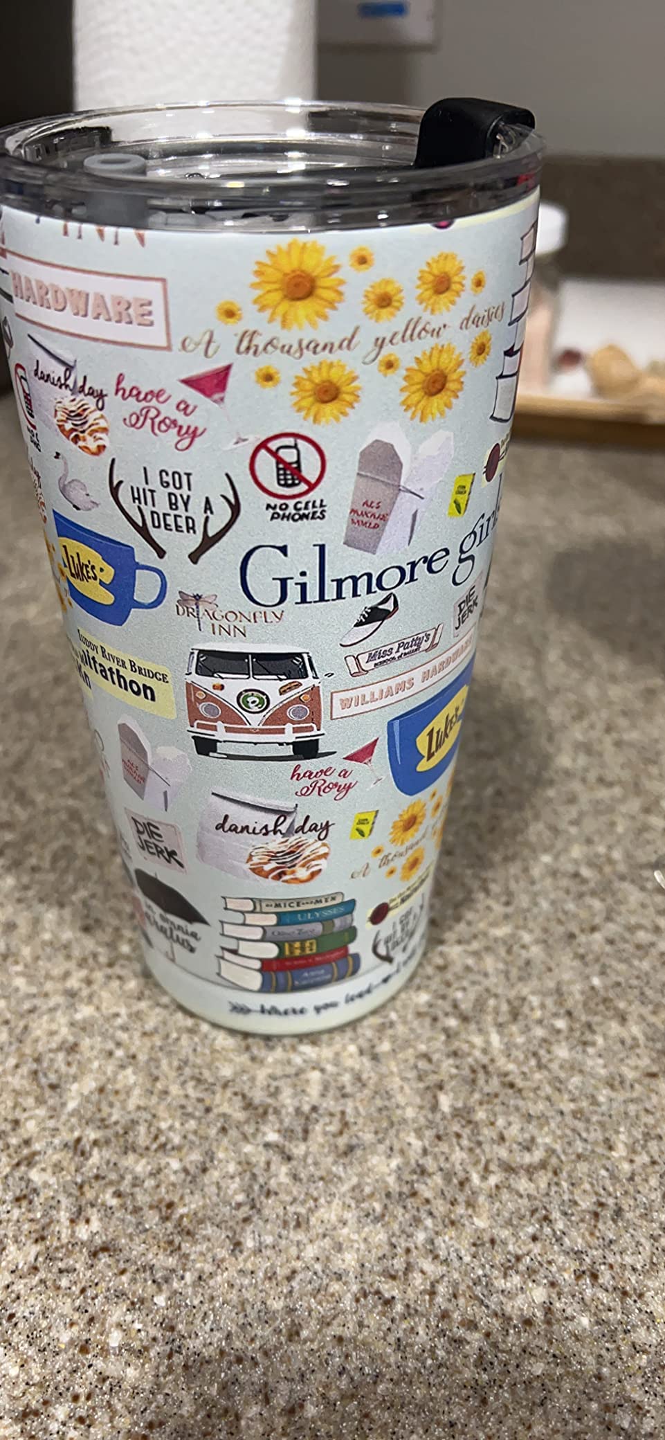 Gilmore Girls Stainless Steel Vacuum Insulated Tumbler 20oz With Lid Sporty Travel Coffee Tumbler, Sporty Travel Beverage Drinkware