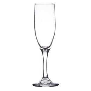 Set of 10 Classic Flute Champagne Glasses (7 Ounce) - Toasting Sparkling Wine / Wedding Flutes