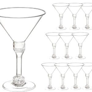 Molycular 60 Pack Plastic Martini Glasses, 5 Oz Plastic Cocktail glasses, Dessert Cup - for Party, Wedding, Birthday