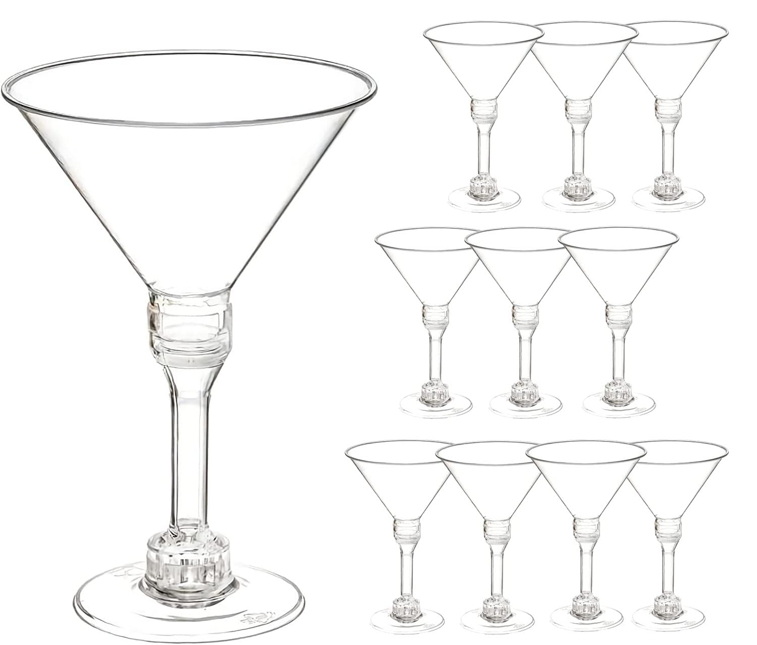 Molycular 60 Pack Plastic Martini Glasses, 5 Oz Plastic Cocktail glasses, Dessert Cup - for Party, Wedding, Birthday