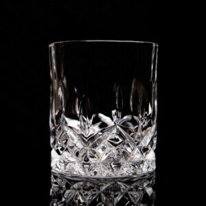 LEMONSODA Crystal Cut Double Rocks Old Fashioned Whiskey Glasses - 10oz Ultra-Clear Premium Lead-Free Crystal Glass Tumbler For Drinking Bourbon, Scotch, Cognac, Cocktails (Set of 2)