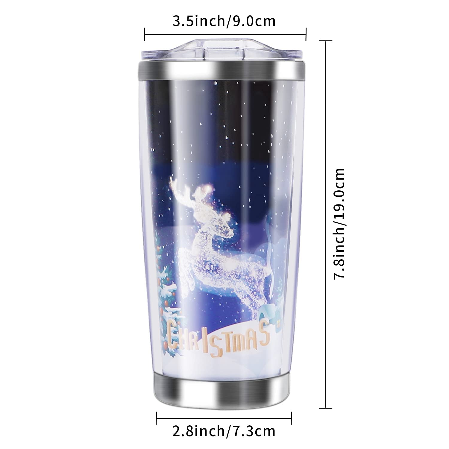 Olerd 20oz Photo Stainless Steel Tumbler, DIY Personalized Cups, 600ML Double Wall DIY Photo Coffee Mug with Lid for Ice & Hot Drink, Halloween Christmas Gifts for Men and Women