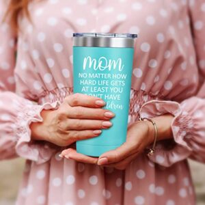 SpenMeta Gifts for Mom - Birthday Gifts for Mom from Daughter, Son, Husband - Mom No Matter What/ugly Children, Christmas Gifts for Mother, Mothers Day Gift Idea - 20oz Mom Tumbler