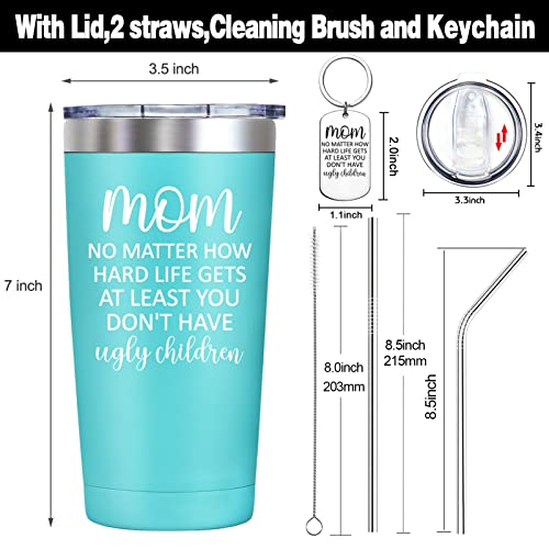 SpenMeta Gifts for Mom - Birthday Gifts for Mom from Daughter, Son, Husband - Mom No Matter What/ugly Children, Christmas Gifts for Mother, Mothers Day Gift Idea - 20oz Mom Tumbler