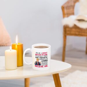 Maustic Gifts for Mother in Law, Trump Mother in Law Mug, Mother in Law Christmas Mothers Day Birthday Gifts from Daughter Son in Law, Best Future Mother-in-Law Gifts, Funny Mother in Law Mug 11 Oz