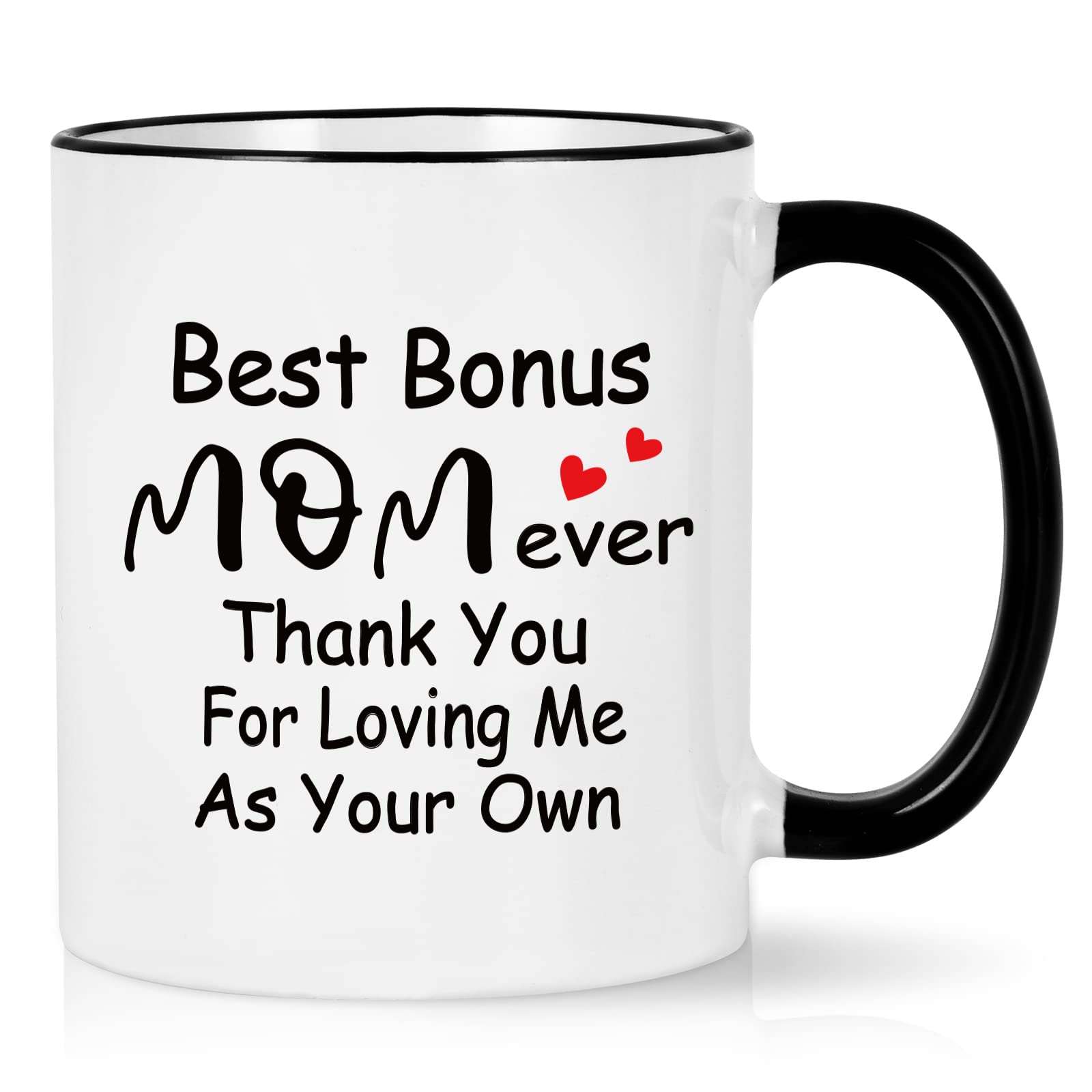 Cabtnca Bonus Mom Gifts, Best Bonus Mom Ever Mug, Bonus Mom Mothers Day Gifts, Bonus Mom Mug, Bonus Mom Gifts from Daughter, Step Mom Mothers Day Gifts, Bonus Mom Birthday Christmas Gifts, 11Oz