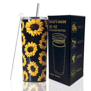 bboelia sunflower gifts for women tumbler birthday cups gifts for mom insulated gifts for couples boyfriend wife personalized coffee mug unique 20 oz