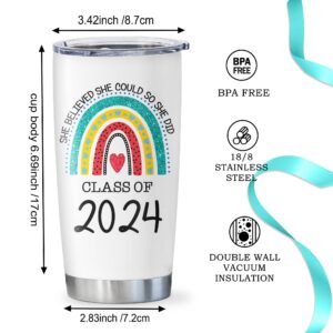 Vuxoye Graduation Gifts Tumbler, Graduation Gifts for Women 2024, Class of 2024 Gifts Coffee Mug, Graduation Gifts for Her, High School/College Graduation Gifts, Masters Degree Graduation Gifts