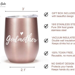 Violet and Gale Lovely Godmother Gifts From Godchild 12oz Wine Glass Tumbler Godparent Proposal Gift Keepsak Coffee Mug