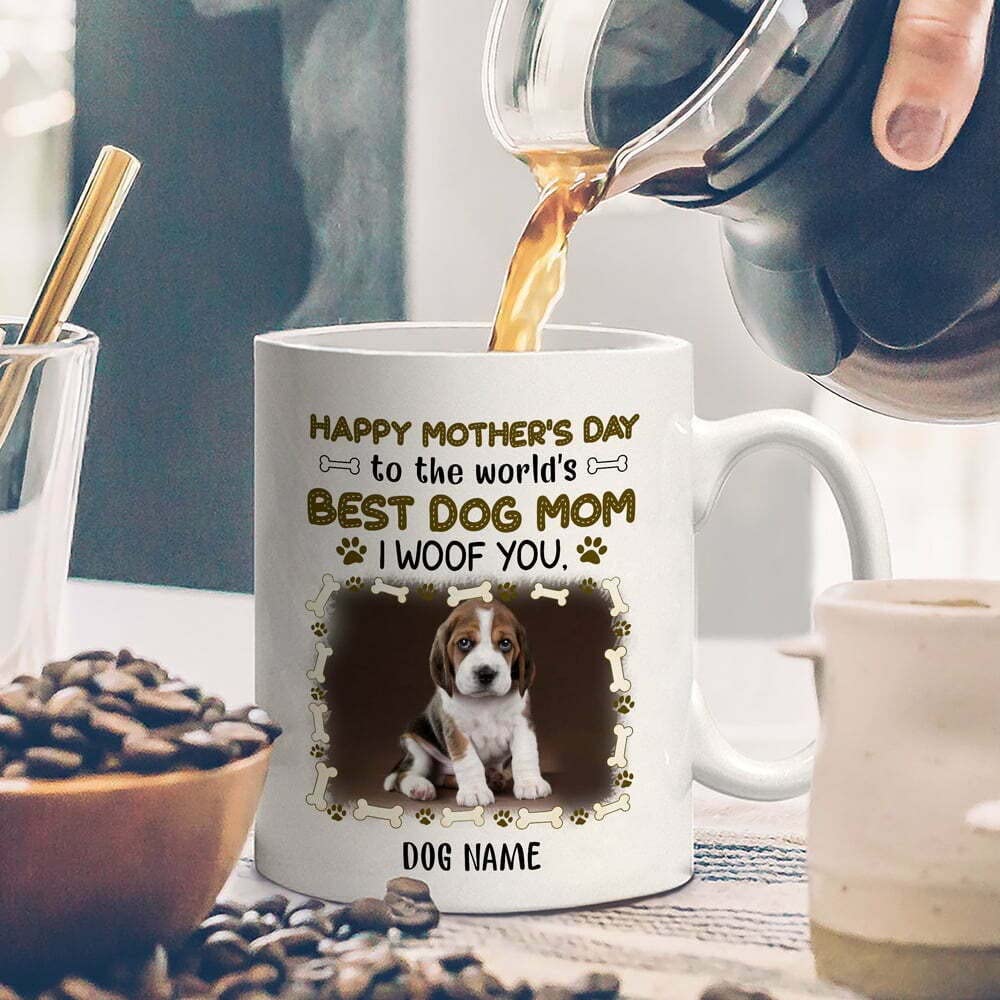 Personalized Happy Mother's Day Gifts For Dog Mom Dog Lover Mug Dog Dad Mug Father's Day Gifts From Dog Gifts Idea For Mom Dad Mother's Day Father's Day Gifts (Multi 4)