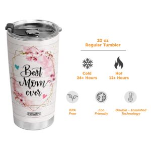 64HYDRO 20oz Birthday Gifts for Women, Mom, Friend Gifts for Women Birthday Unique Inspirational Gifts for Women - Best Mom To Mom Tumbler Cup with Lid, Double Wall Vacuum Insulated Travel Coffee Mug