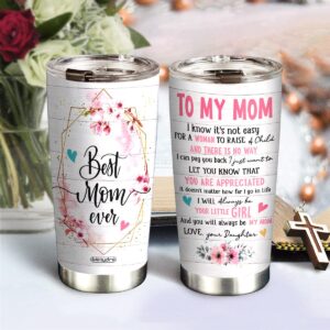 64HYDRO 20oz Birthday Gifts for Women, Mom, Friend Gifts for Women Birthday Unique Inspirational Gifts for Women - Best Mom To Mom Tumbler Cup with Lid, Double Wall Vacuum Insulated Travel Coffee Mug