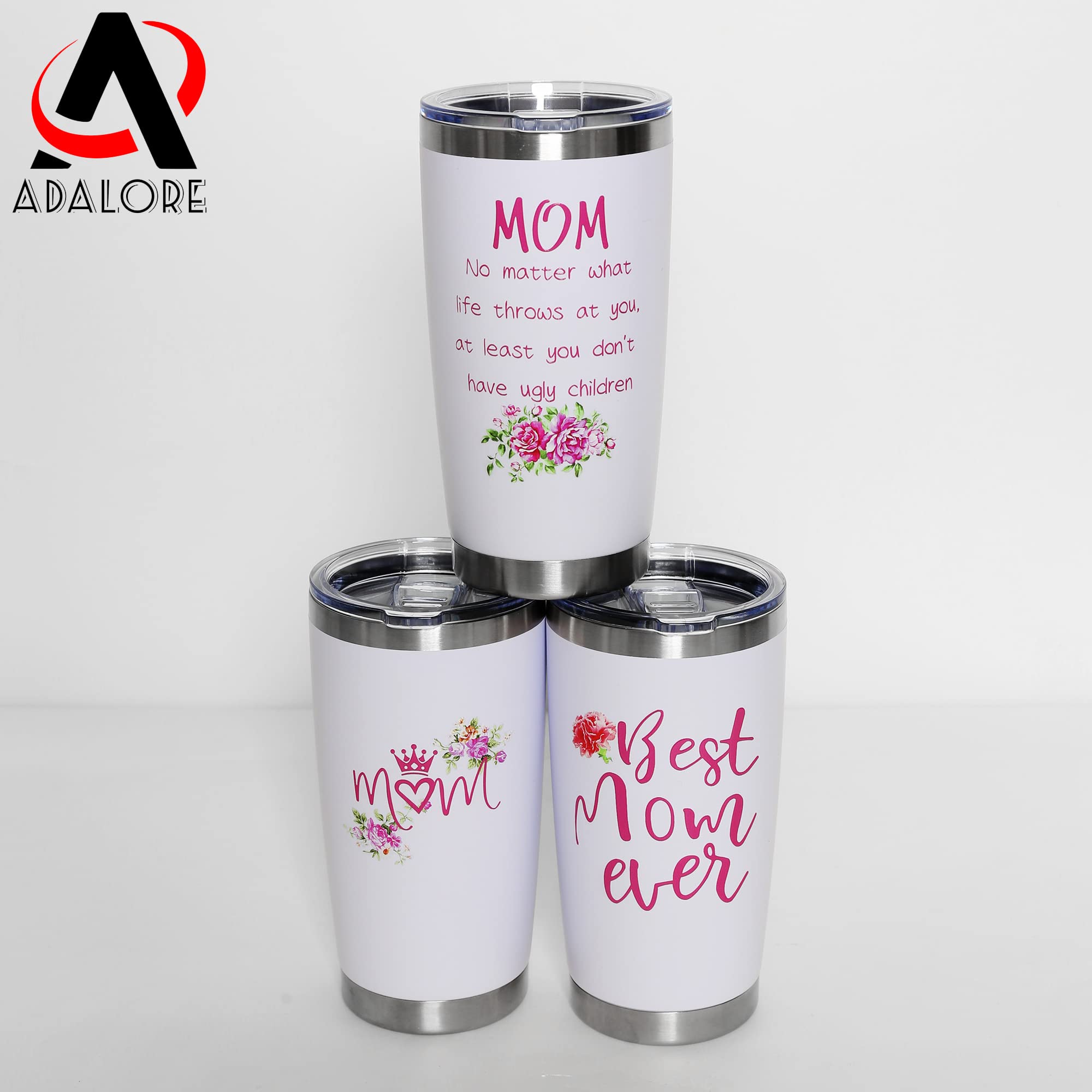 Gifts for Mom From Daughter Son, "Mom No Matter What/Ugly Children" 20 Oz Mom Tumbler, Mom Gifts, Mothers Day Gifts for Mom - Birthday Gifts for Mom, Unique Christmas Gifts for Mom