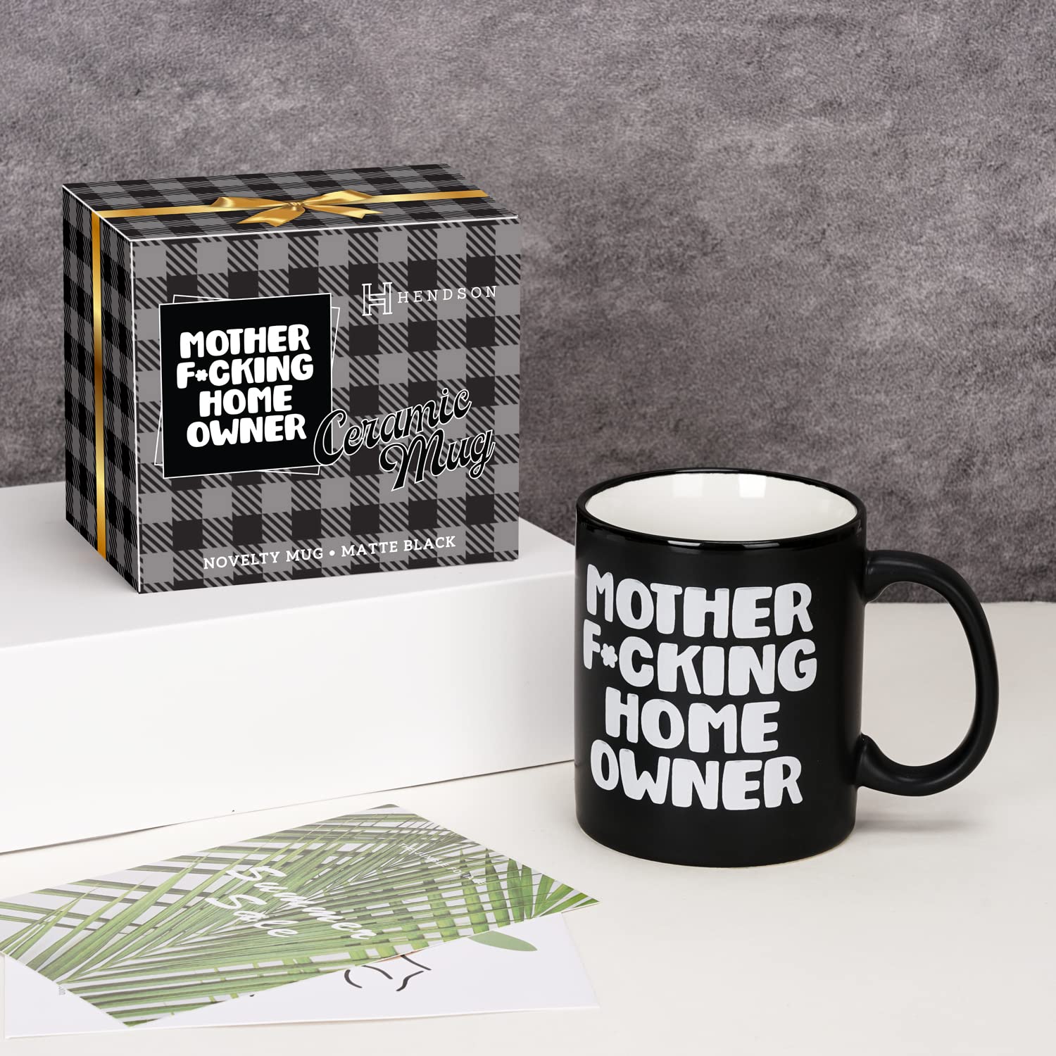 Housewarming Gifts for Men, Women - First Home House Gifts For New Home Owner - Funny First Time House Warming Gift Ideas - Mother Effing Homeowner - Matte Black Mug, 11.5oz Coffee Cup