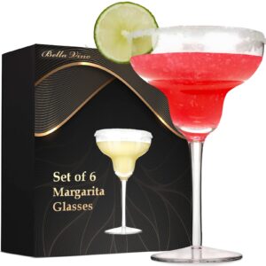 set of 6 margarita glasses martini glasses, whiskey, gin, tequila, tall cosmopolitan glasses bar drinking glasses goblet gift set