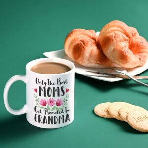 Funexara New Grandma Gift -First Time Grandmother Mug-Promoted to Grandma Surprise Announcement-11oz Cup Baby Reveal-Present from Grandchildren on Birthday, Mothers Day, Christmas