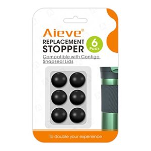 aieve rubber stopper for contigo snapseal coffee travel mug, rubber stopper replacement for contigo snapseal lid(6 pack)