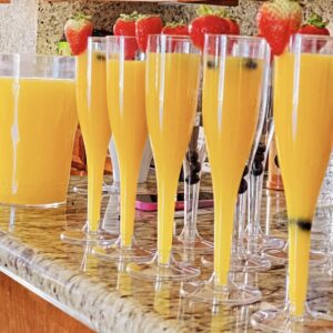 Oojami 30 pc Clear Plastic Classicware Glass Like Champagne Wedding Parties Toasting Flutes
