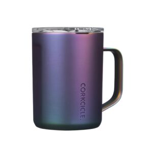 corkcicle triple insulated coffee mug with lid and handle, dragonfly, 16 oz – stainless steel travel mug keeps beverages hot for 3+ hours – non-slip, easy-grip, spill-resistant tumbler