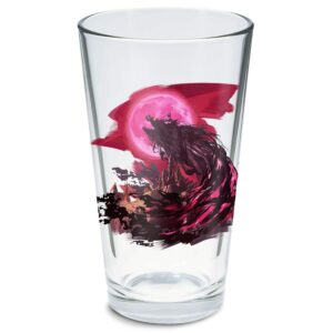 Controller Gear Legend of Zelda pint Glasses 16 oz - Calamity Ganon and Link, Set of 2 - Official Nintendo Product - Not Machine Specific, Clear (DW16OZGL-2PECL)