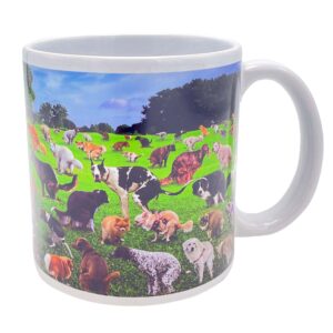 Island Dogs Giant 22 ounce Pooping Puppies Novelty Ceramic Coffee Mug - Funny coffee mugs for dog lovers of any breed. Jumbo in size as well as laughs.