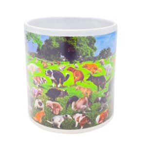 Island Dogs Giant 22 ounce Pooping Puppies Novelty Ceramic Coffee Mug - Funny coffee mugs for dog lovers of any breed. Jumbo in size as well as laughs.